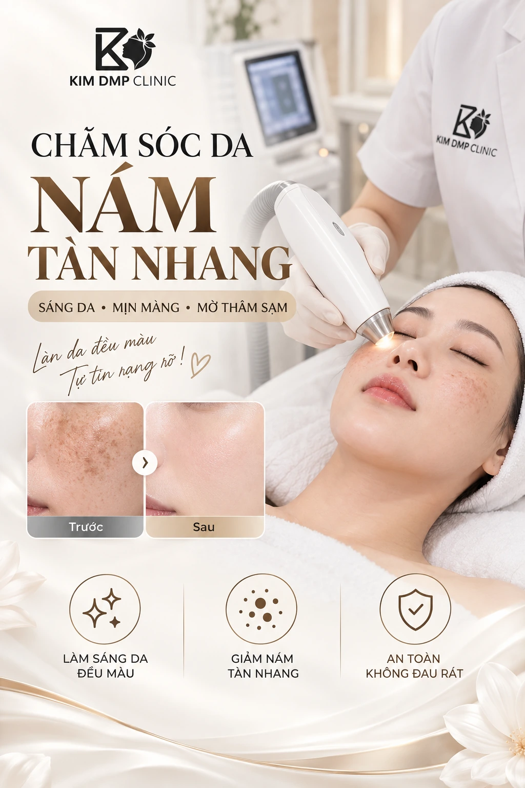 Chăm sóc nám chuyên sâu tại phòng khám da liễu Kim DMP Gò Vấp