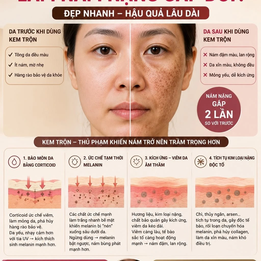 Kem trộn và nám