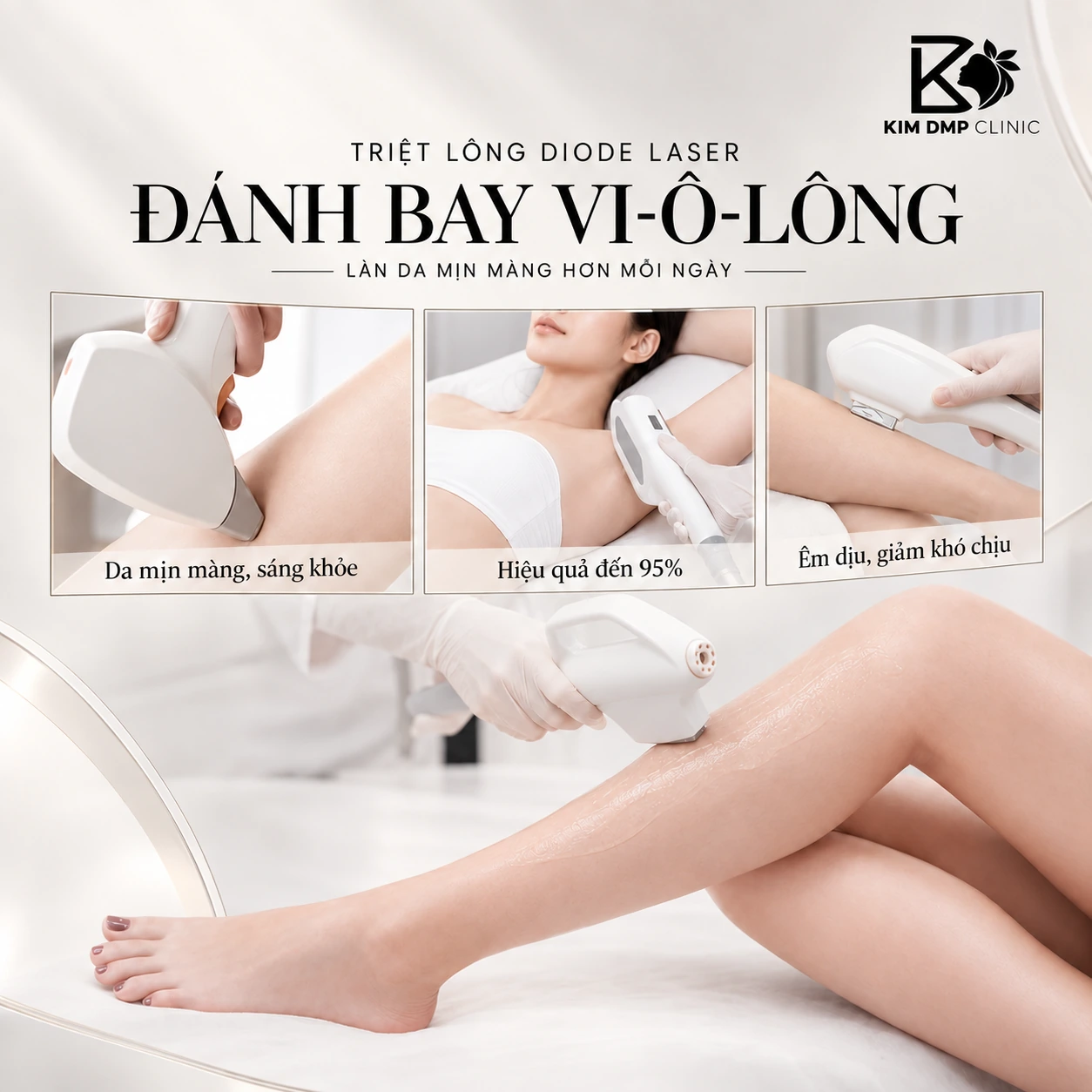 Triệt lông tại phòng khám da liễu Kim DMP Gò Vấp